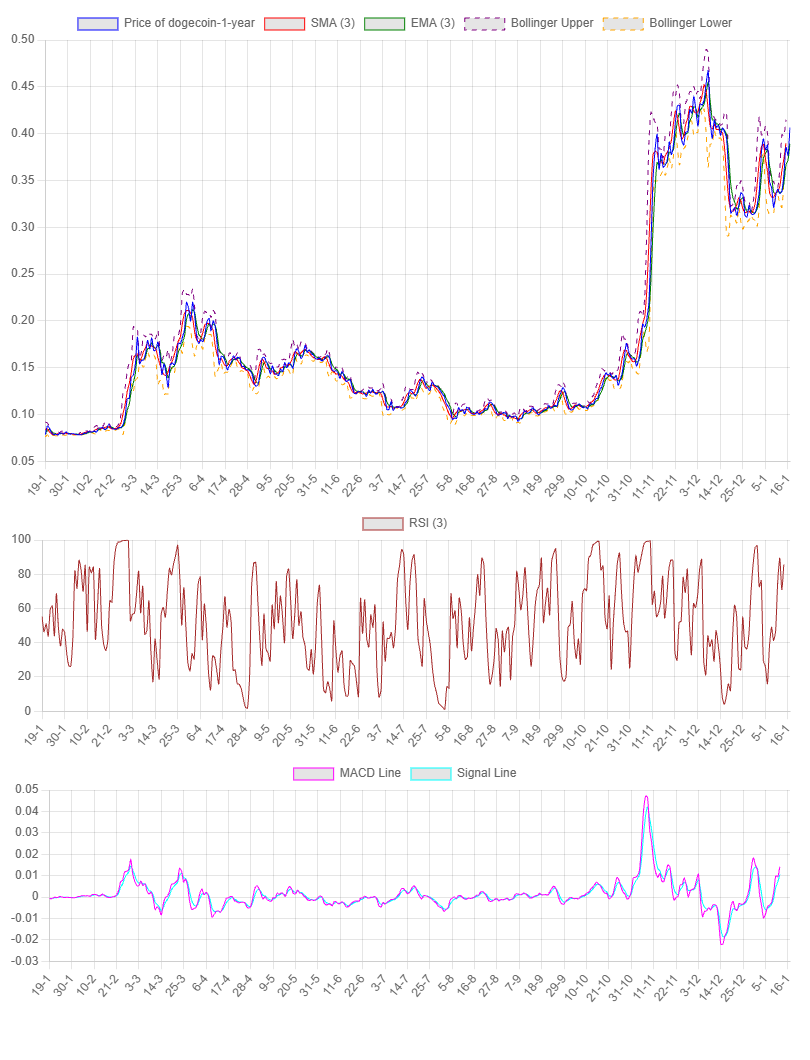 1-Year Chart for Dogecoin